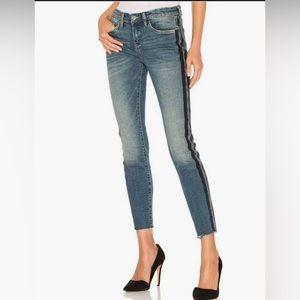 Blank NYC crop skinny Glow Away Black Glitter Stripe jeans women’s 27.